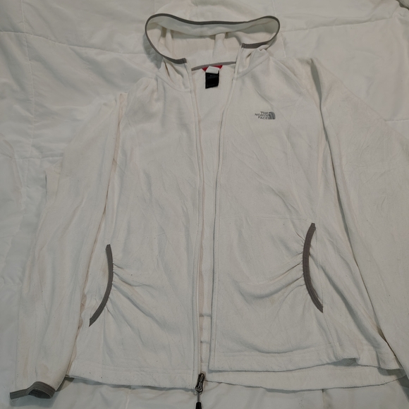 The North Face Jackets & Blazers - The North Face White and Gray Zip-Up Hoodie